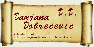 Damjana Dobrečević vizit kartica